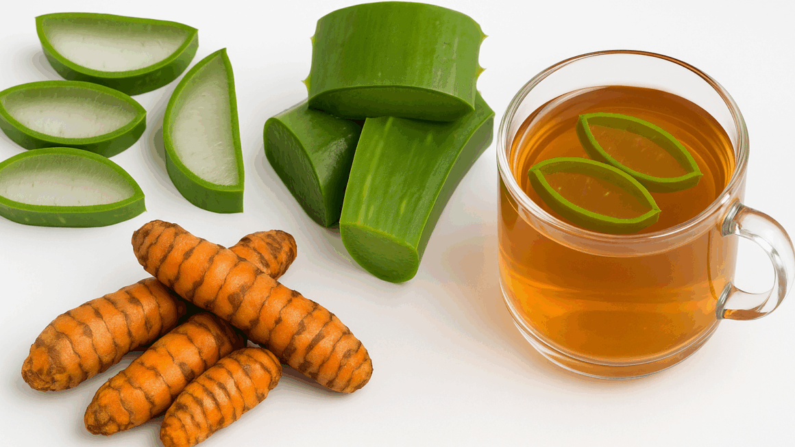 aloe vera con cúrcuma