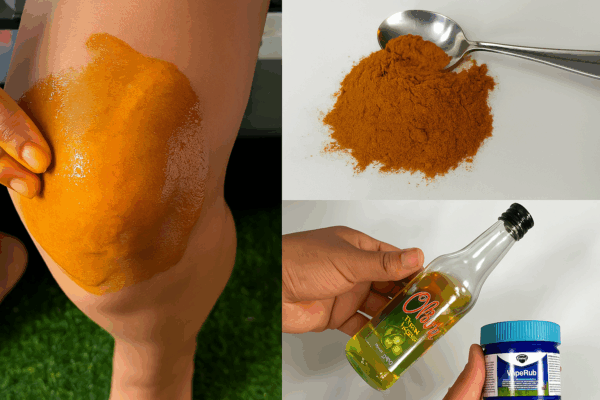 Crema casera con cúrcuma y Vicks para aliviar dolores de rodillas y espalda