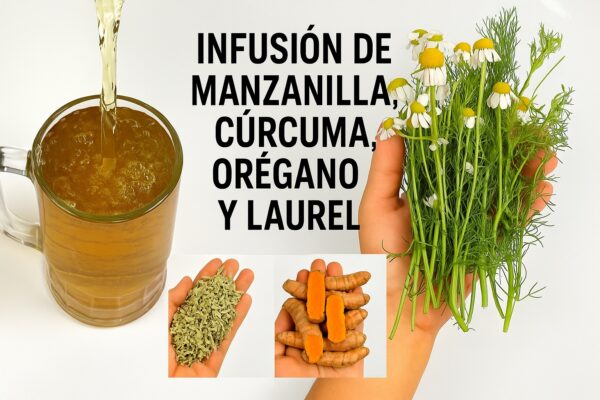 Infusión de Manzanilla, Cúrcuma, Orégano y Laurel: El Mejor Remedio Natural